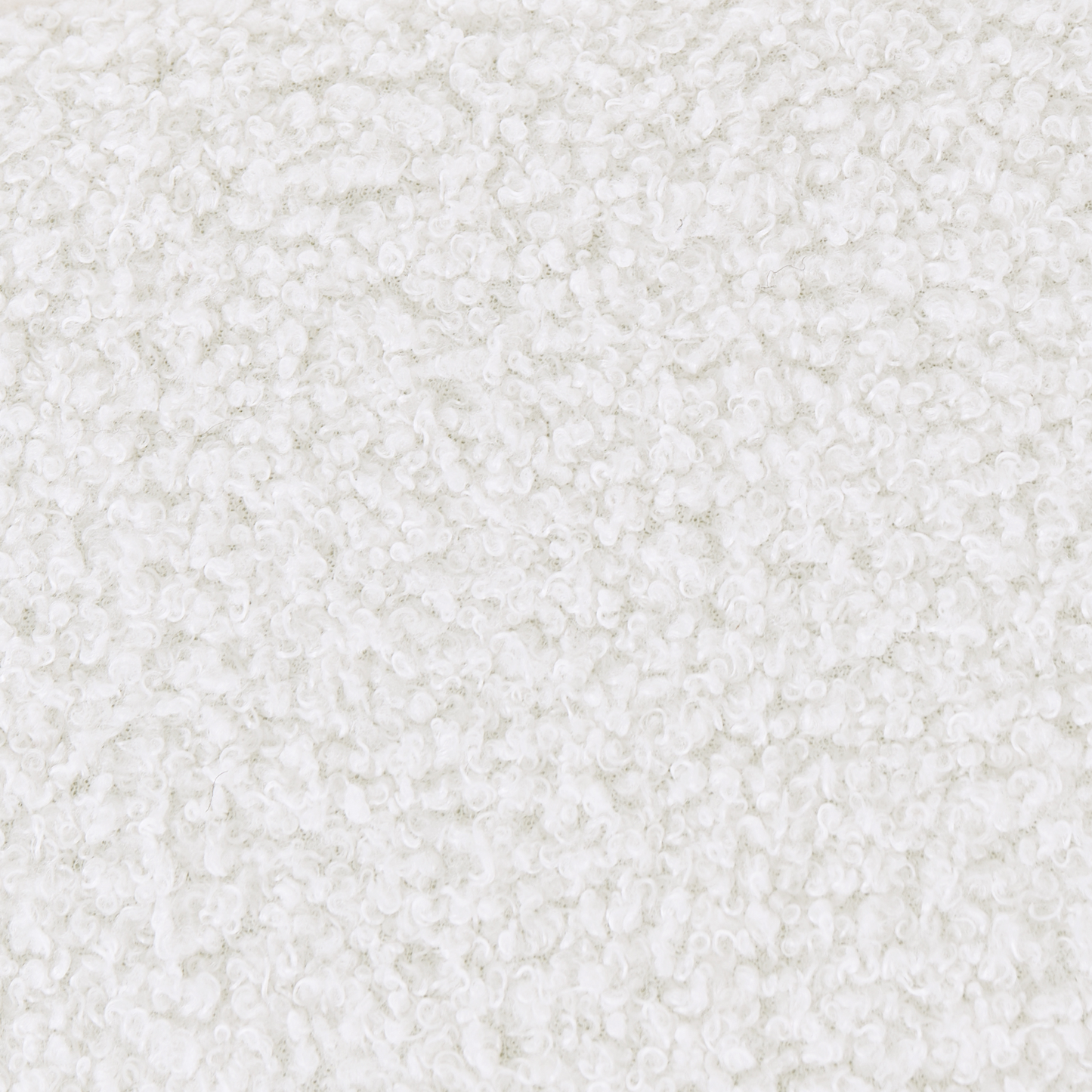 Elegant Off White Boucle U Shaped Pouffe Ottoman