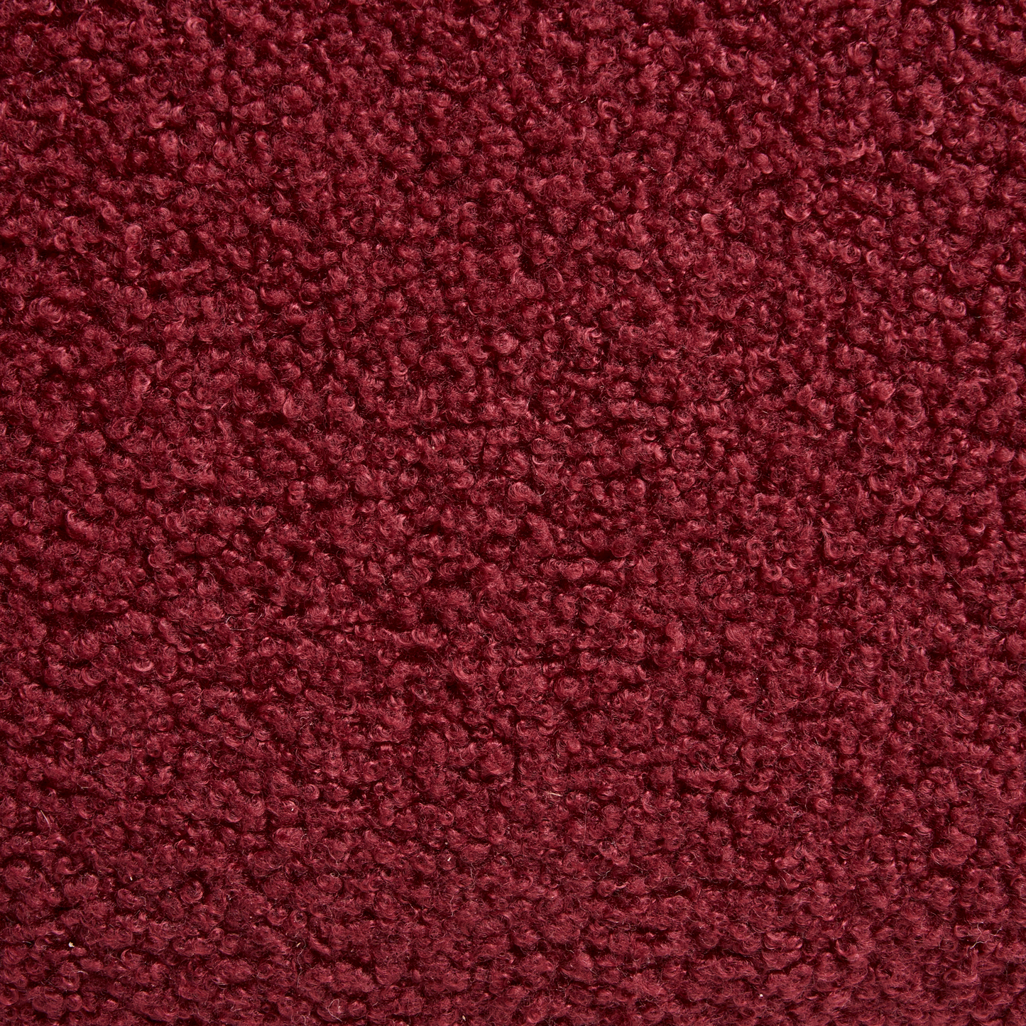 Dark Red Boucle Pouffe 60 x 60cm Square Footstool