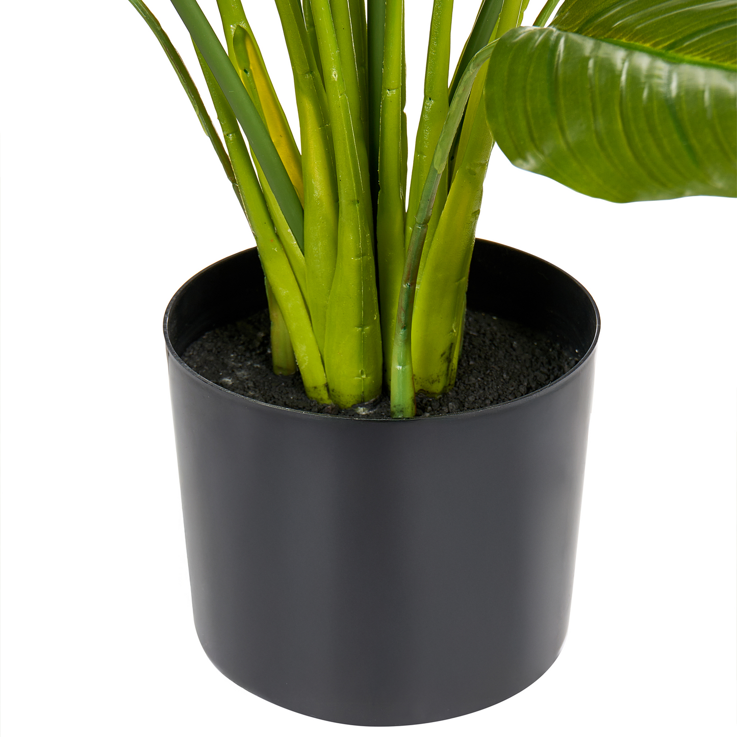 Faux Peace Lily Plant Realistic Green Leaves