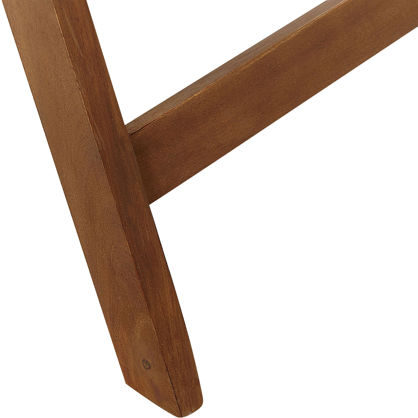 Acacia Wood Garden Chairs Set of 2 With Blue Cushions