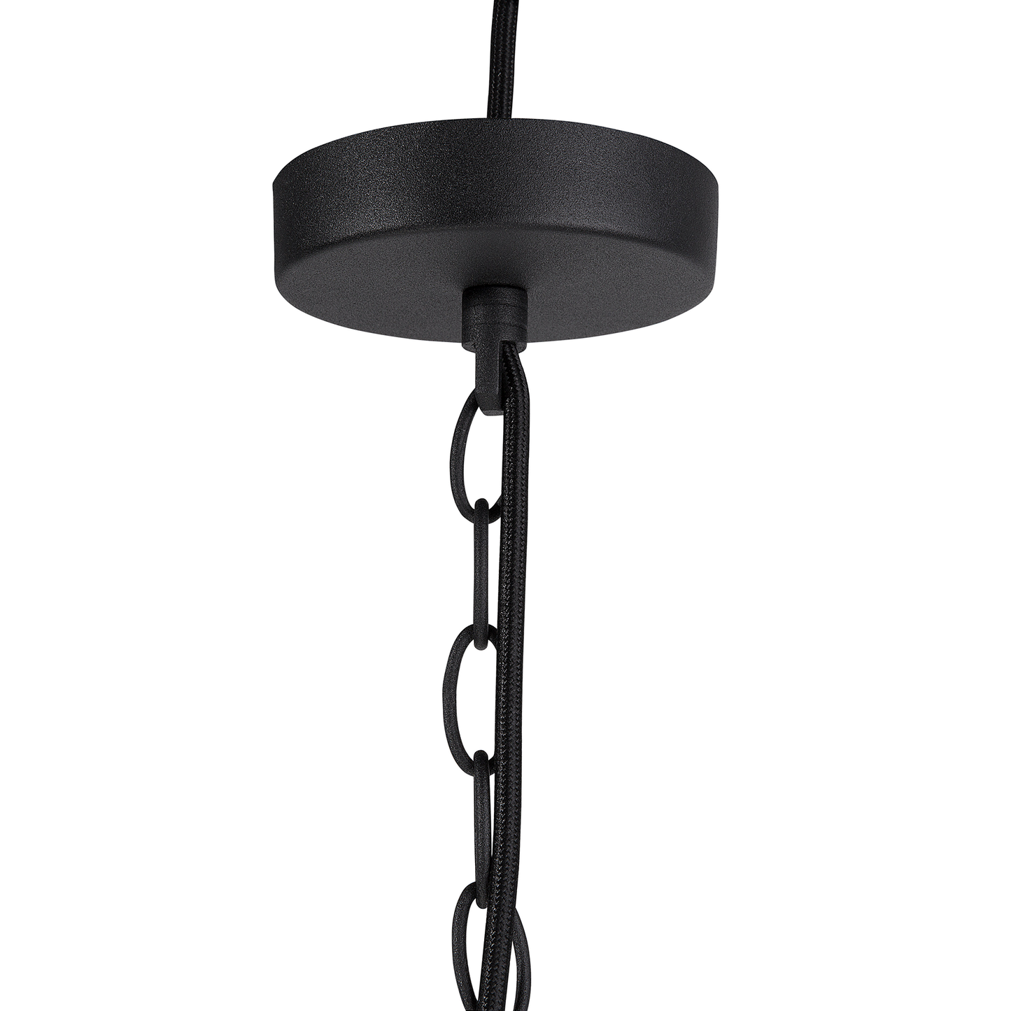 Lighting Ceiling Lamp 158cm Black Metal Pendant Industrial
