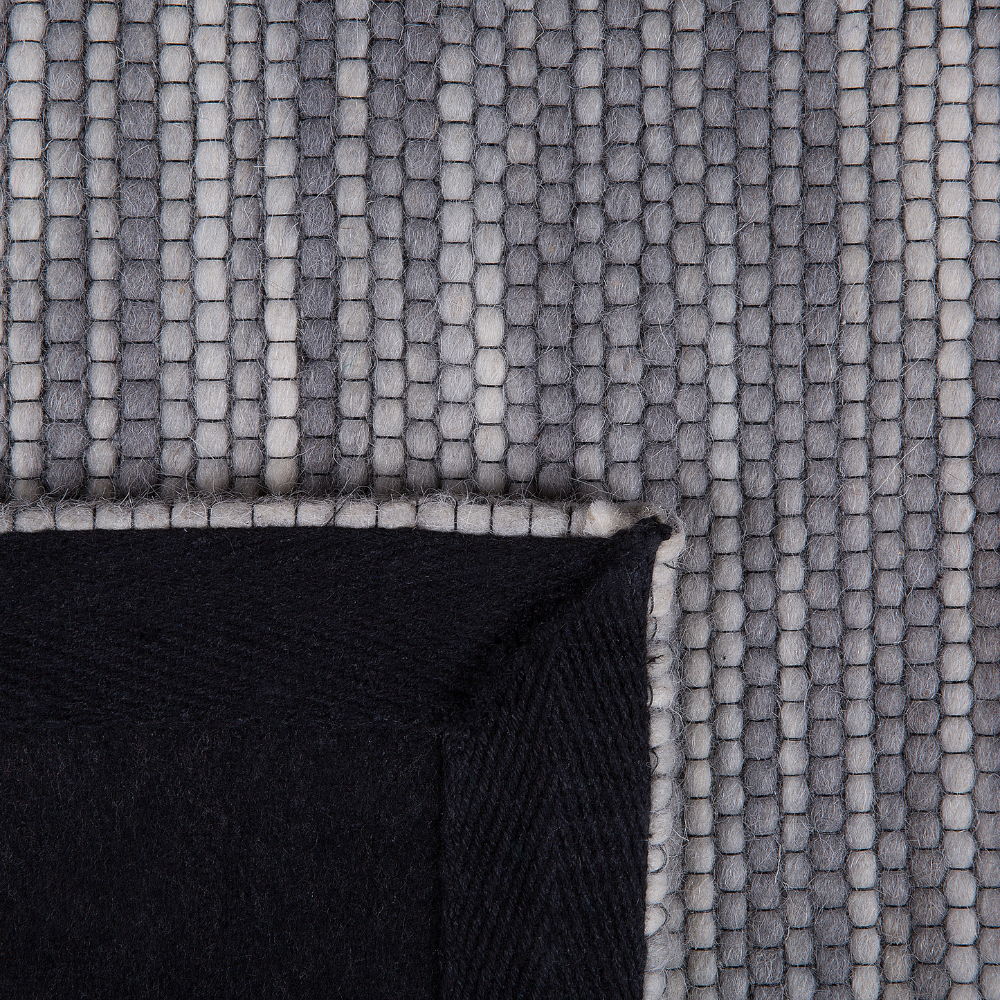 Rug Grey Wool and Polyester 140 x 200 Hand Woven Modern Design Soft Calming Tones