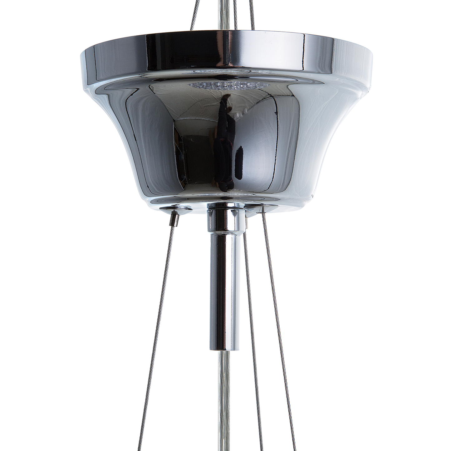 Glamora Crystal Pendant Ceiling Lamp Silver 110cm
