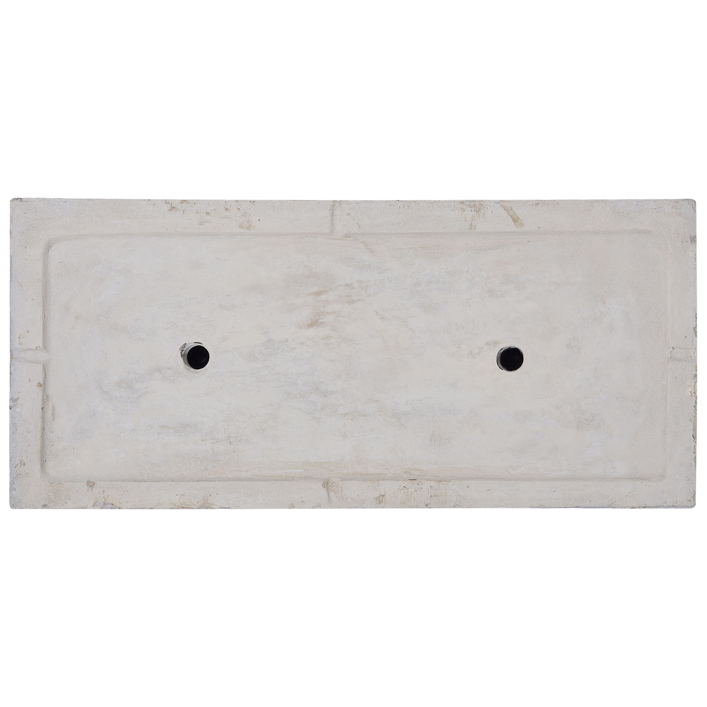 White Fibre Clay Rectangular Planter 50 x 23 x 24 Indoor Outdoor