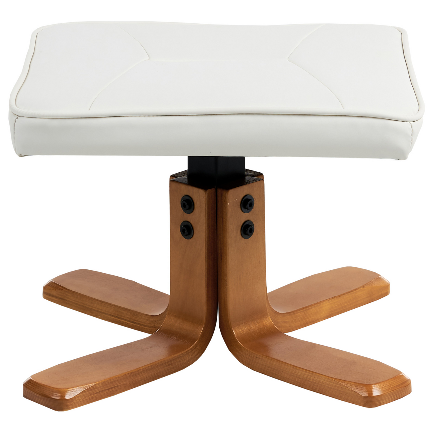 Heated Massage Recliner Armchair Off White With Footrest