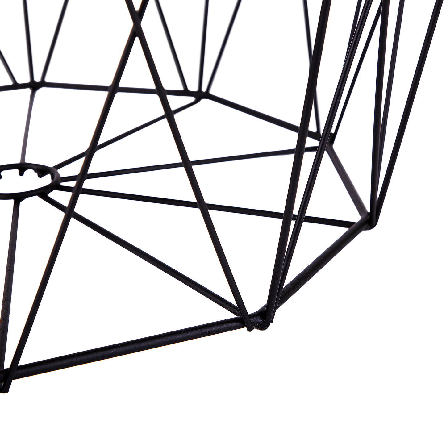Geometric Glam Side Table 43 x 43cm Removable Top Light Wood