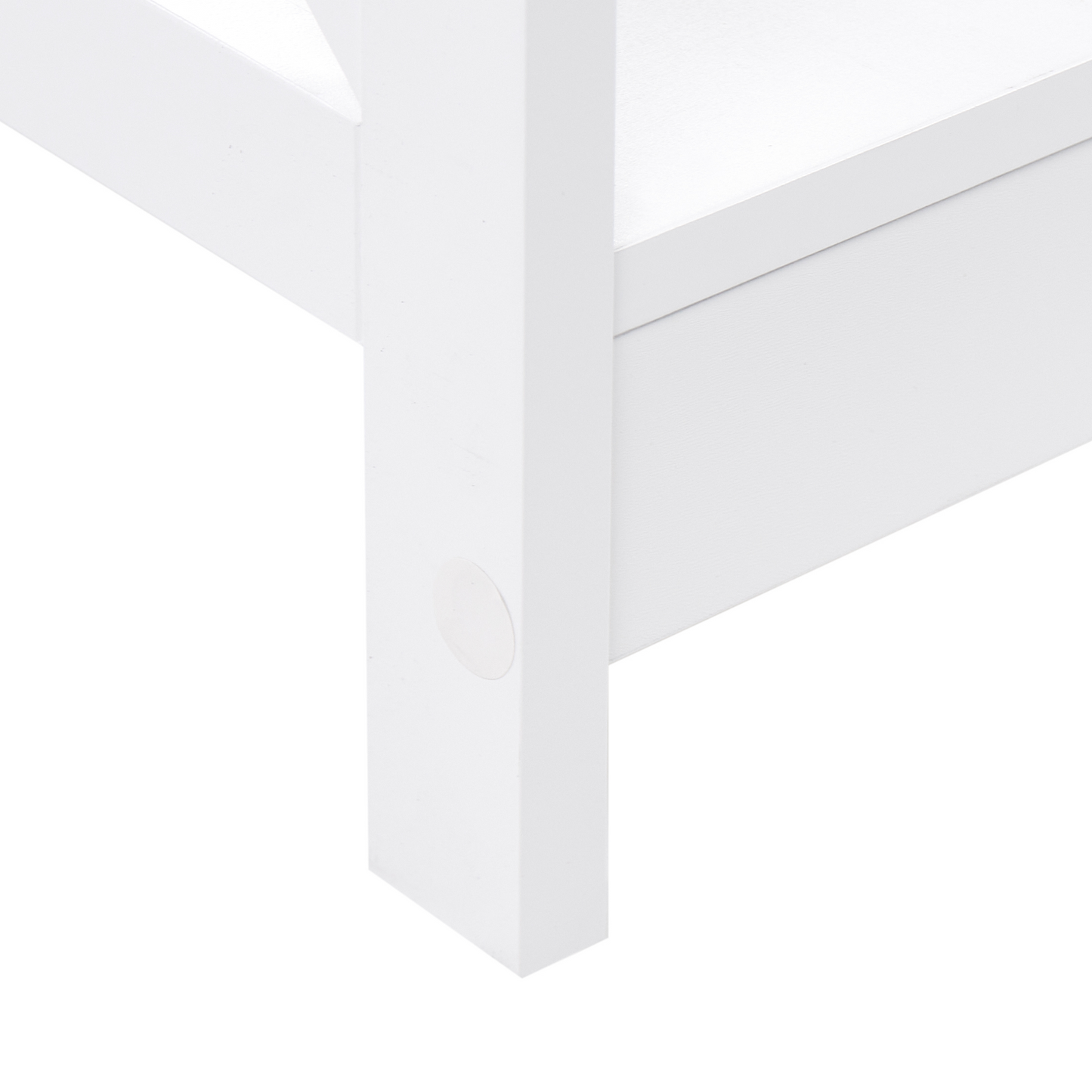 Nordic Home White Sideboard 100 x 30cm With 1 Drawer And 2 Shelves Country Style