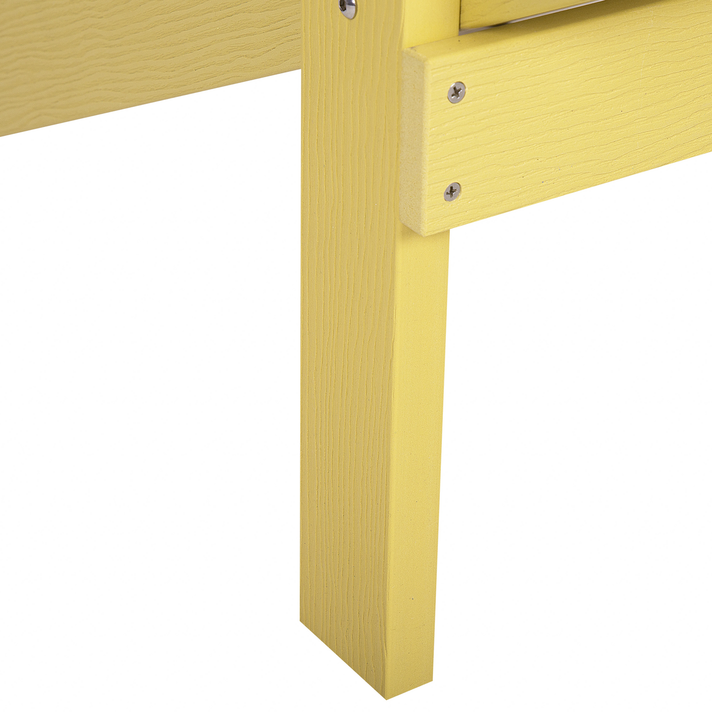 Garden Chair Yellow Weather Resistant Modern Wood Look
