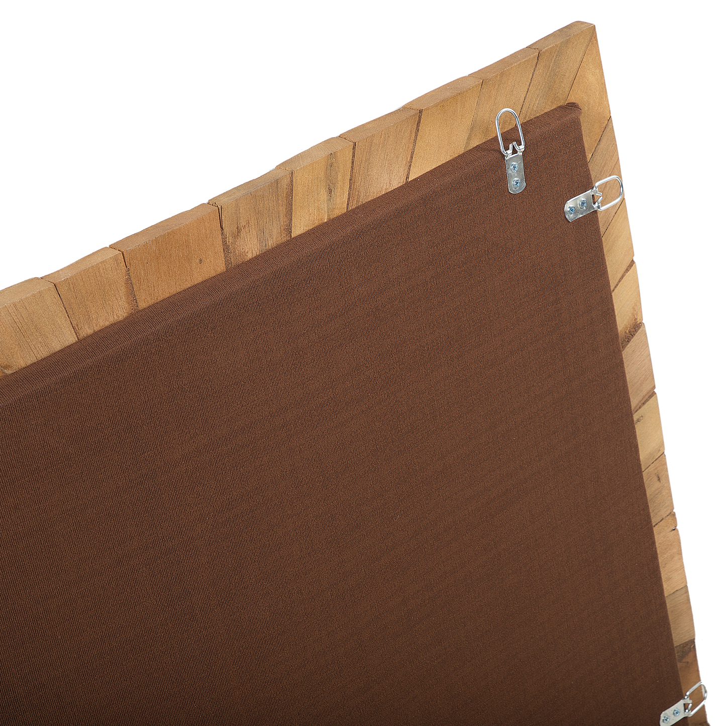 Timberline Teak Wall Art Multicolor Square 70 x 70cm Rustic Finish Handcrafted Living Room Decor