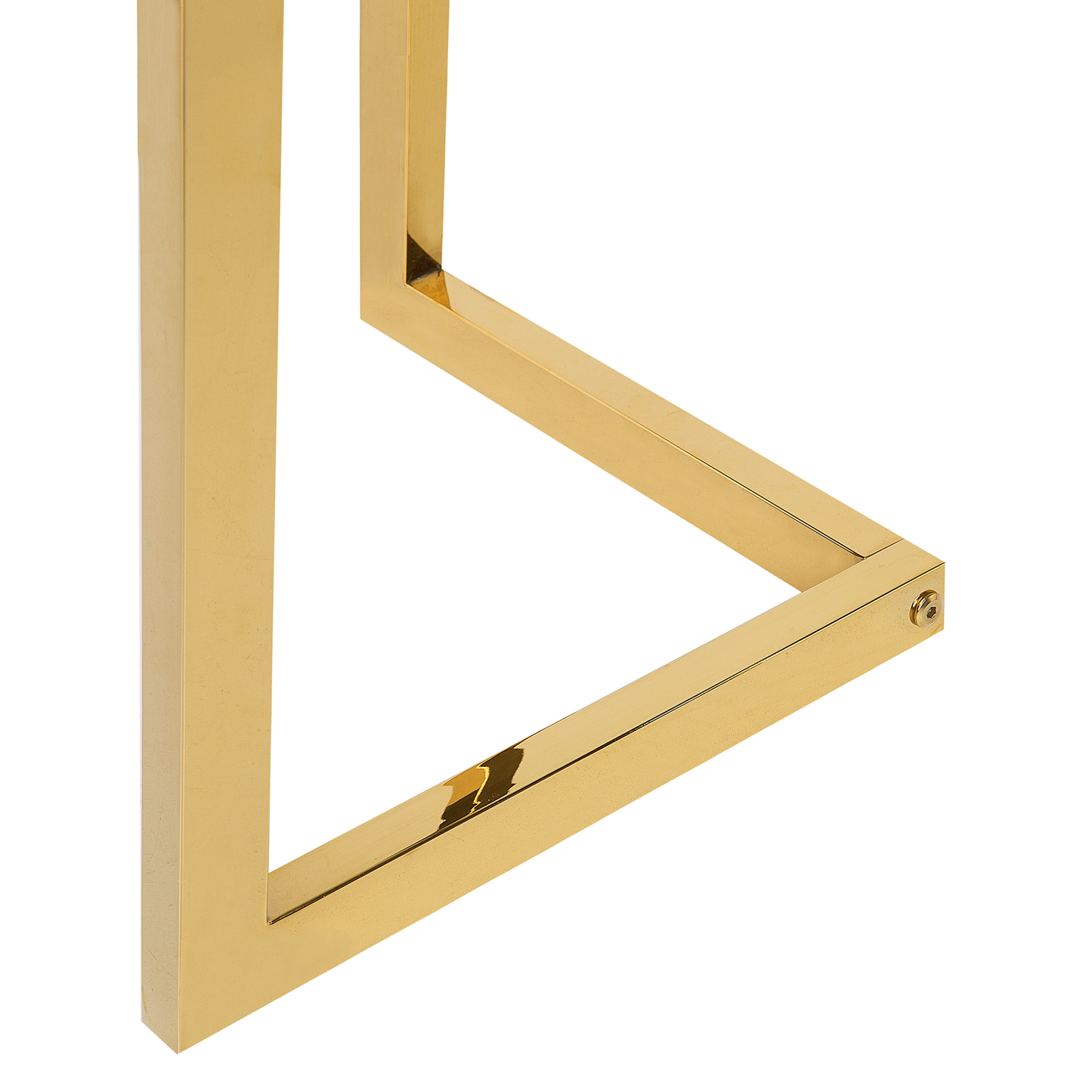 Coffee Table Gold Glass 120 x 60cm Metal Legs