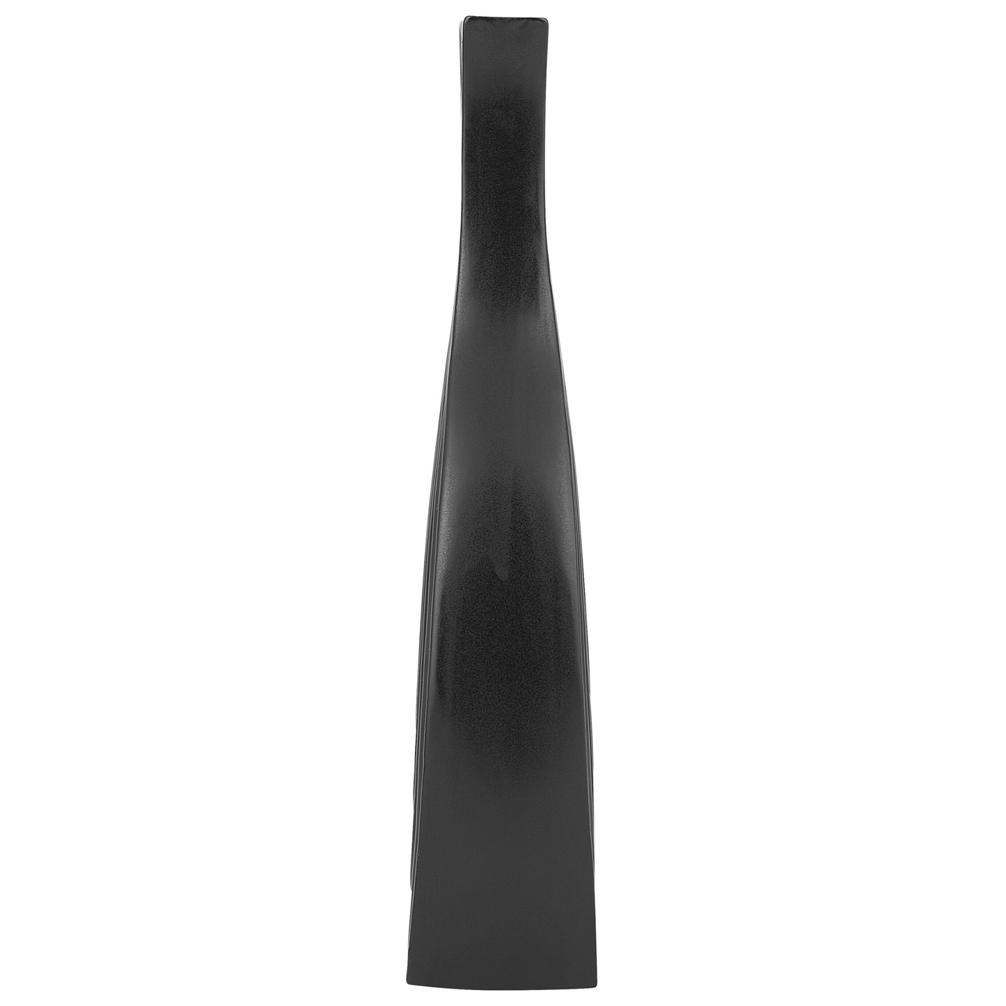 Black Porcelain Carved Irregular Table Vase 39cm