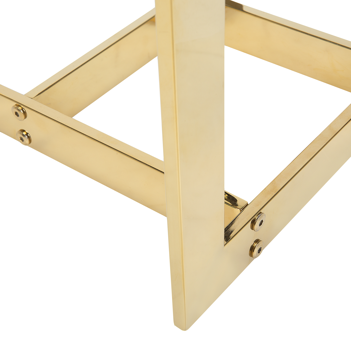 Home Clear Glass Coffee Table With Gold Metal Base 40 x 40cm Modern Design