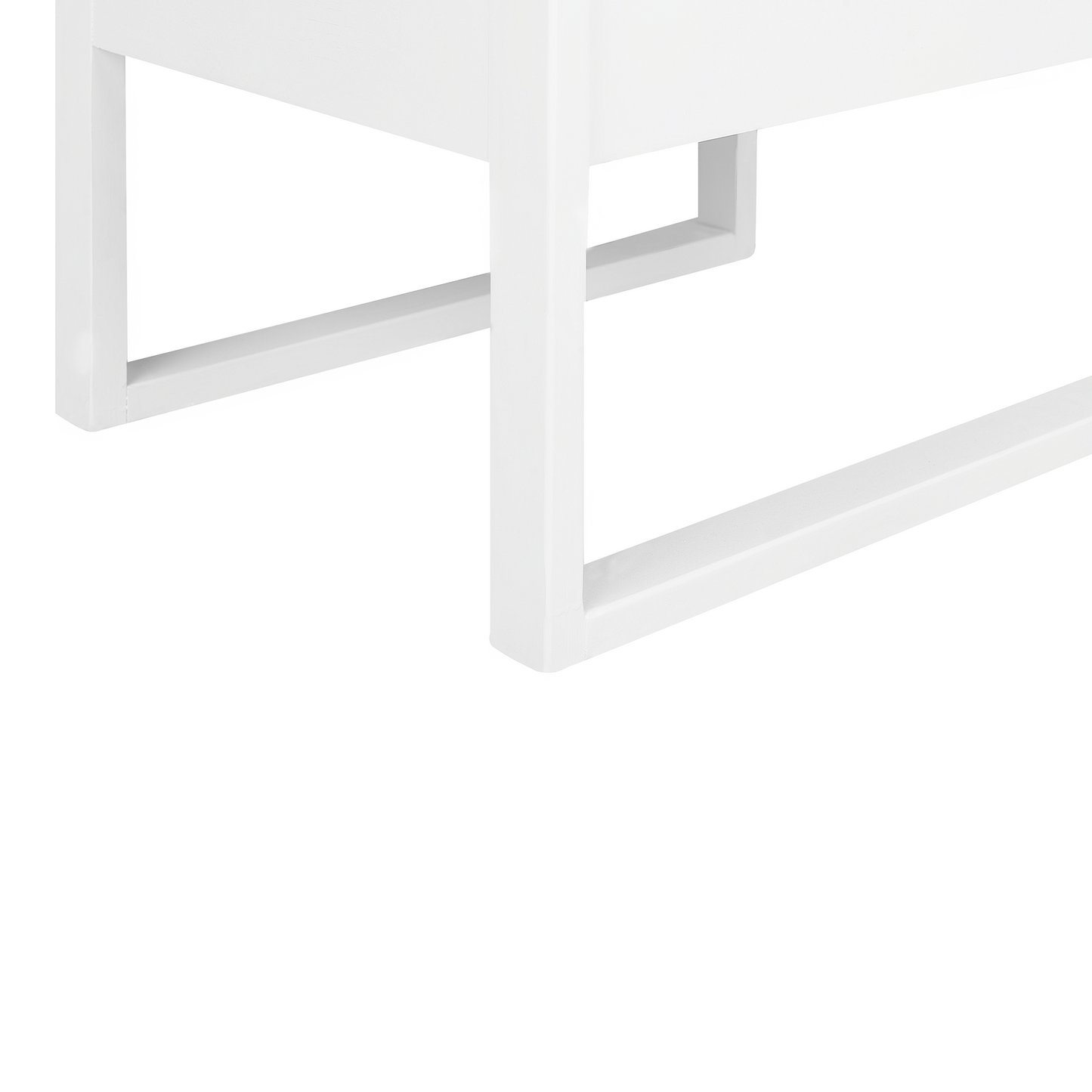 Bedside Table White Pine Wood 50 x 43cm One Drawer With Soft Close Hardware