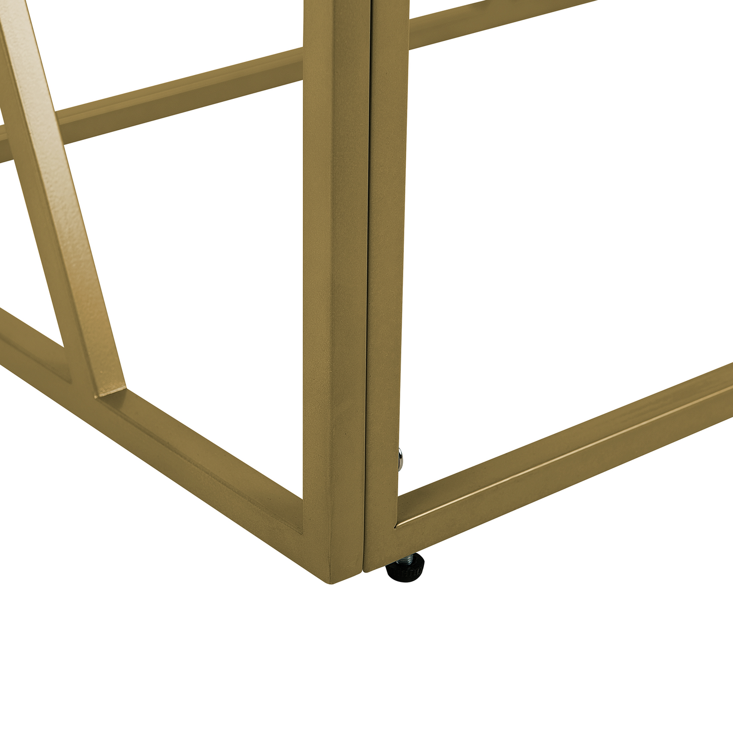 Console Table Metal Gold With Glass Top 100 X 40cm Modern Industrial Design Edition