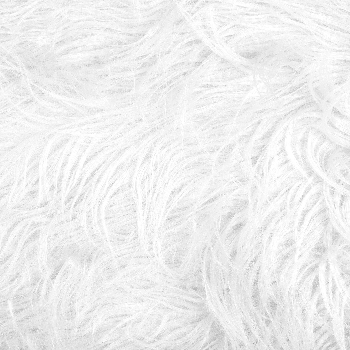 Glamora Faux Fur Footstool White With Gold Metal Base