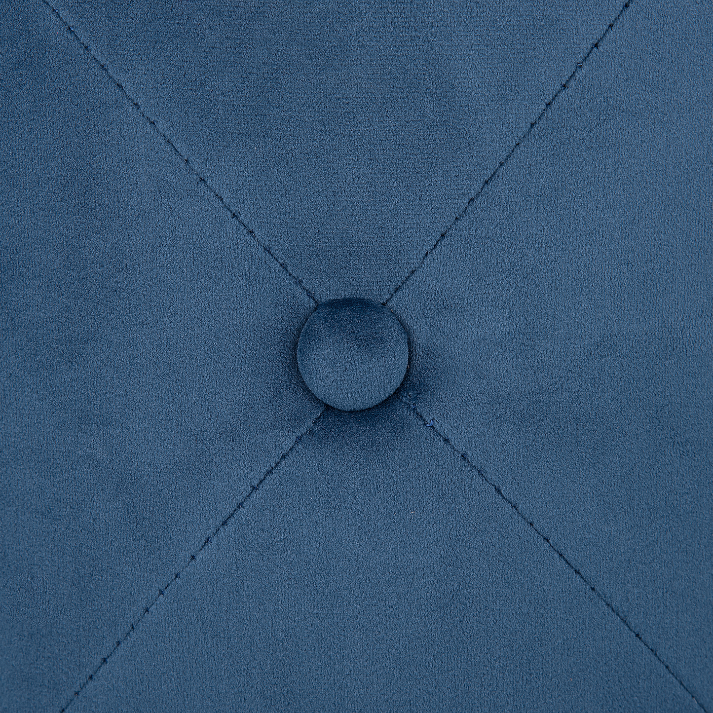 Chesterfield Velvet Round Tufted Navy Quilted Ottoman Pouffe