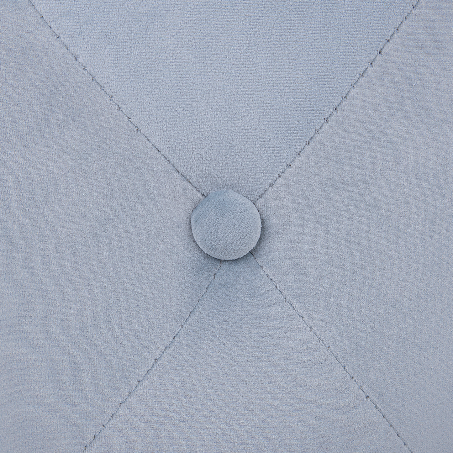 Round Tufted Light Grey Ottoman Pouffe Chesterfield