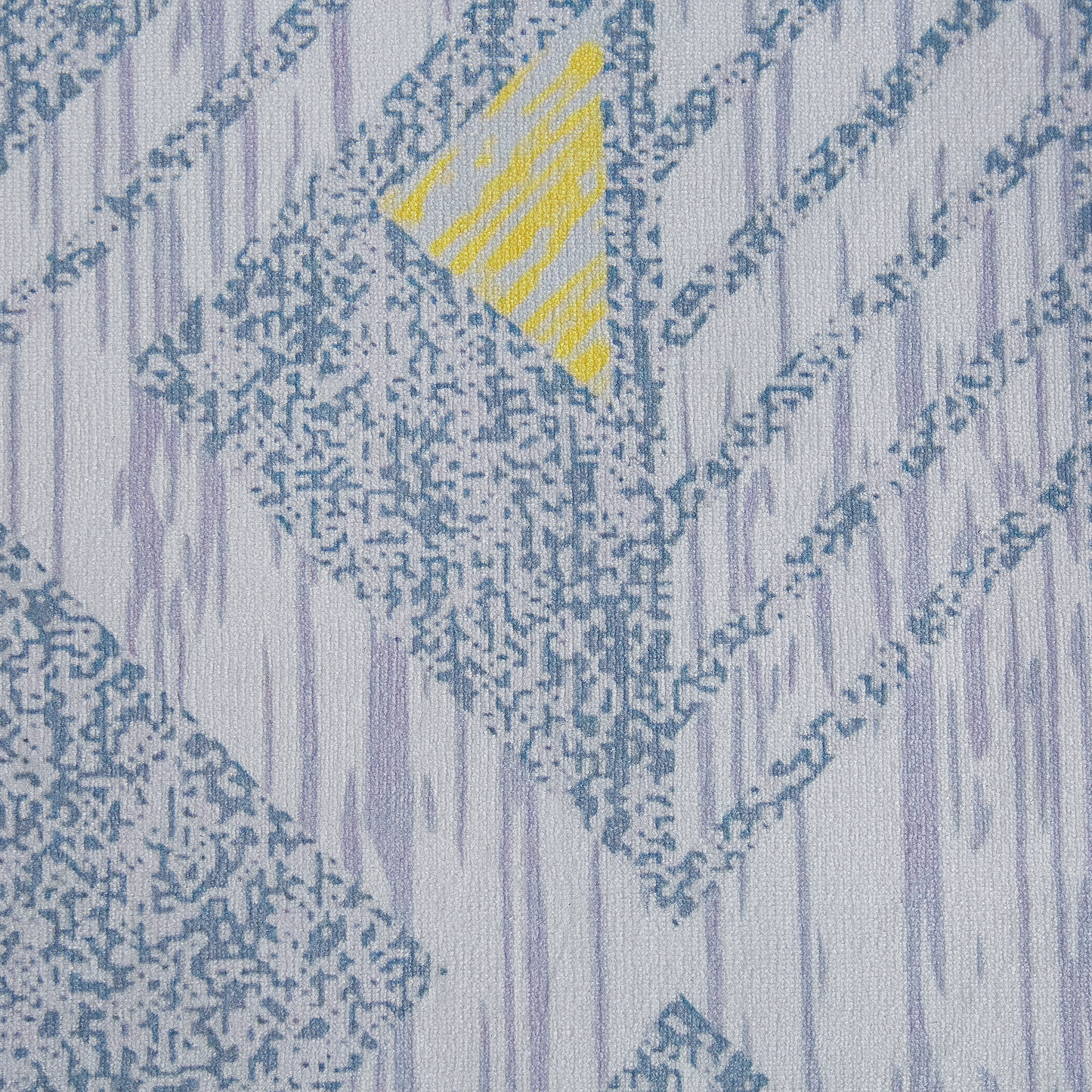 Grey Yellow Geometric Rug 80 x 150cm Low Pile Polyester