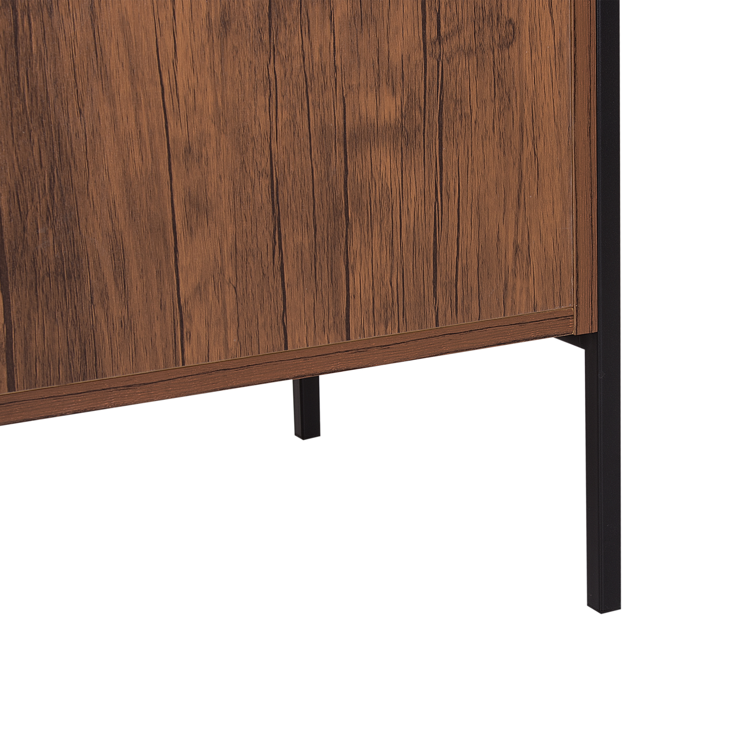 Industrial Sideboard Dark Brown Black With Drawers