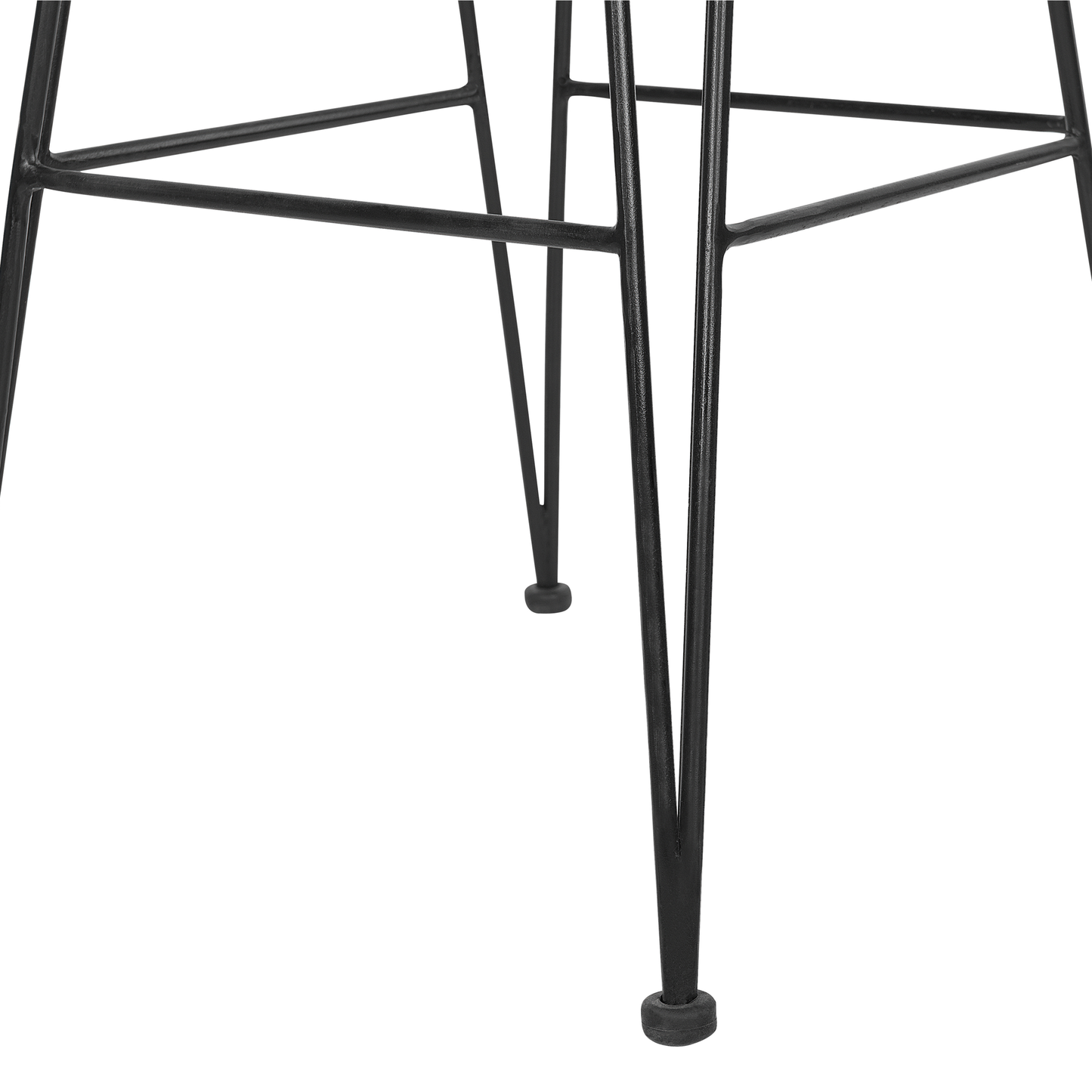 Set Of 2 Black Rattan Bar Chairs With Metal Frames
