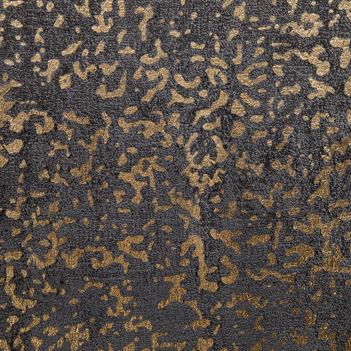 Aura Living Area Rug Grey and Gold Viscose 80 x 150cm