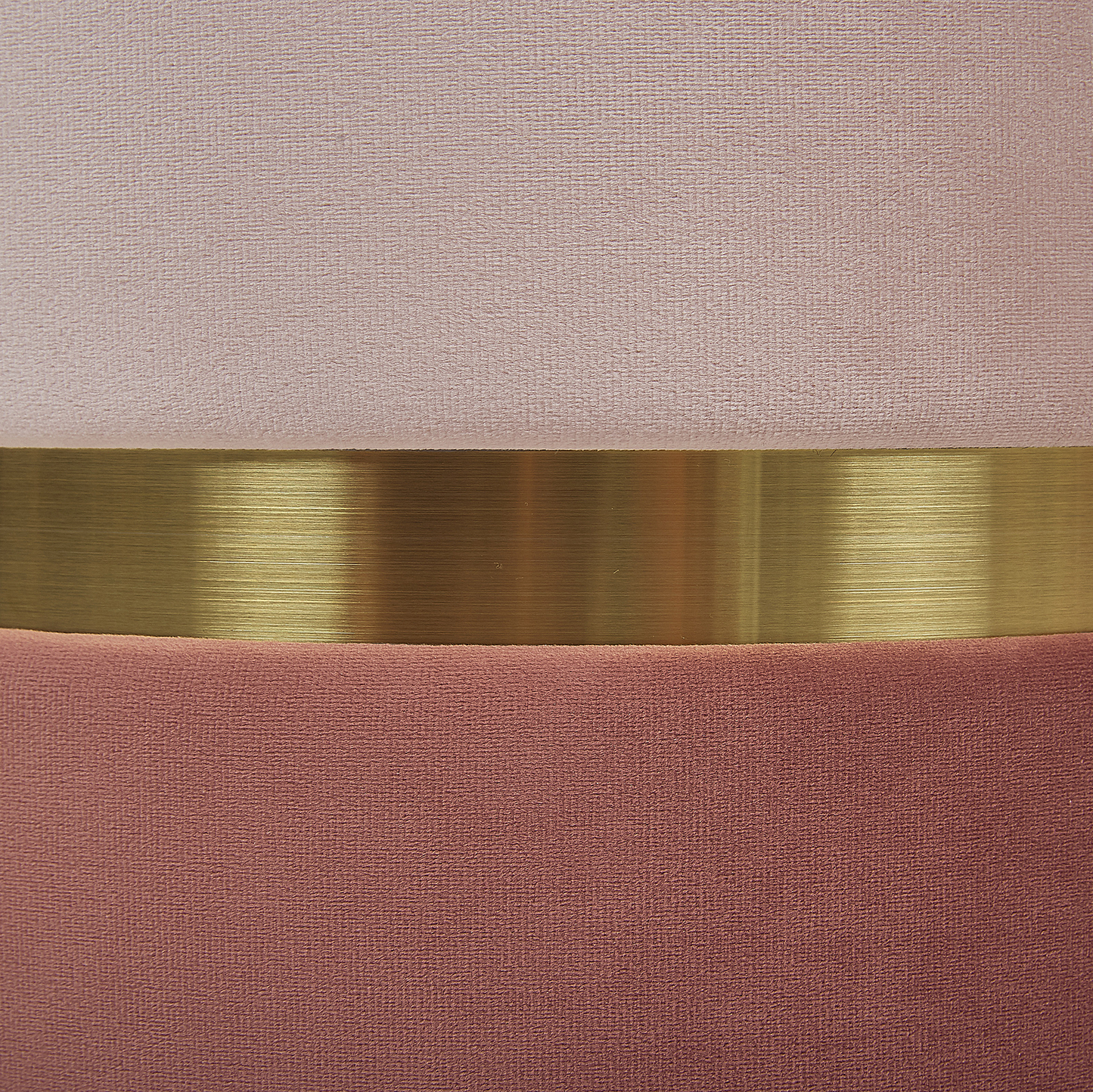 Pink Velvet Storage Pouffes Set of 2 with Gold Bar Retro