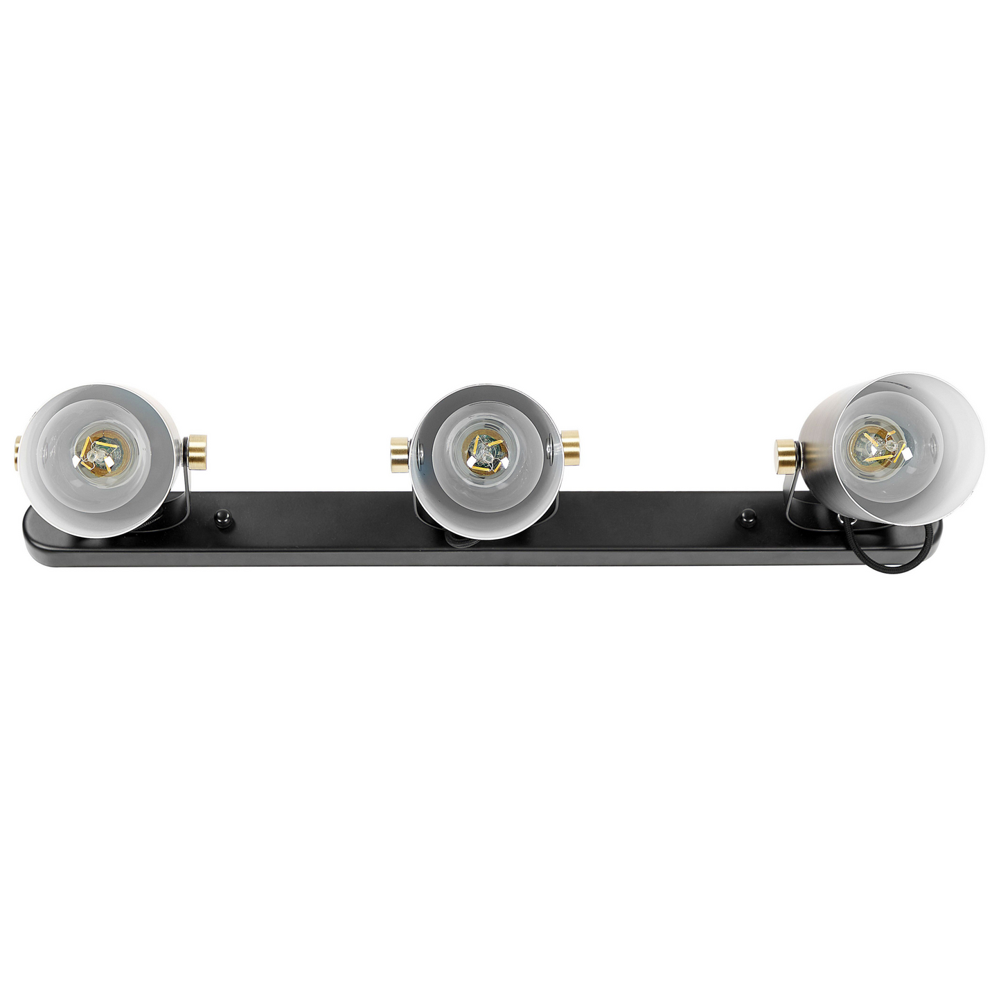 Wall Lamp Black Metal 3 Light Adjustable Spotlight