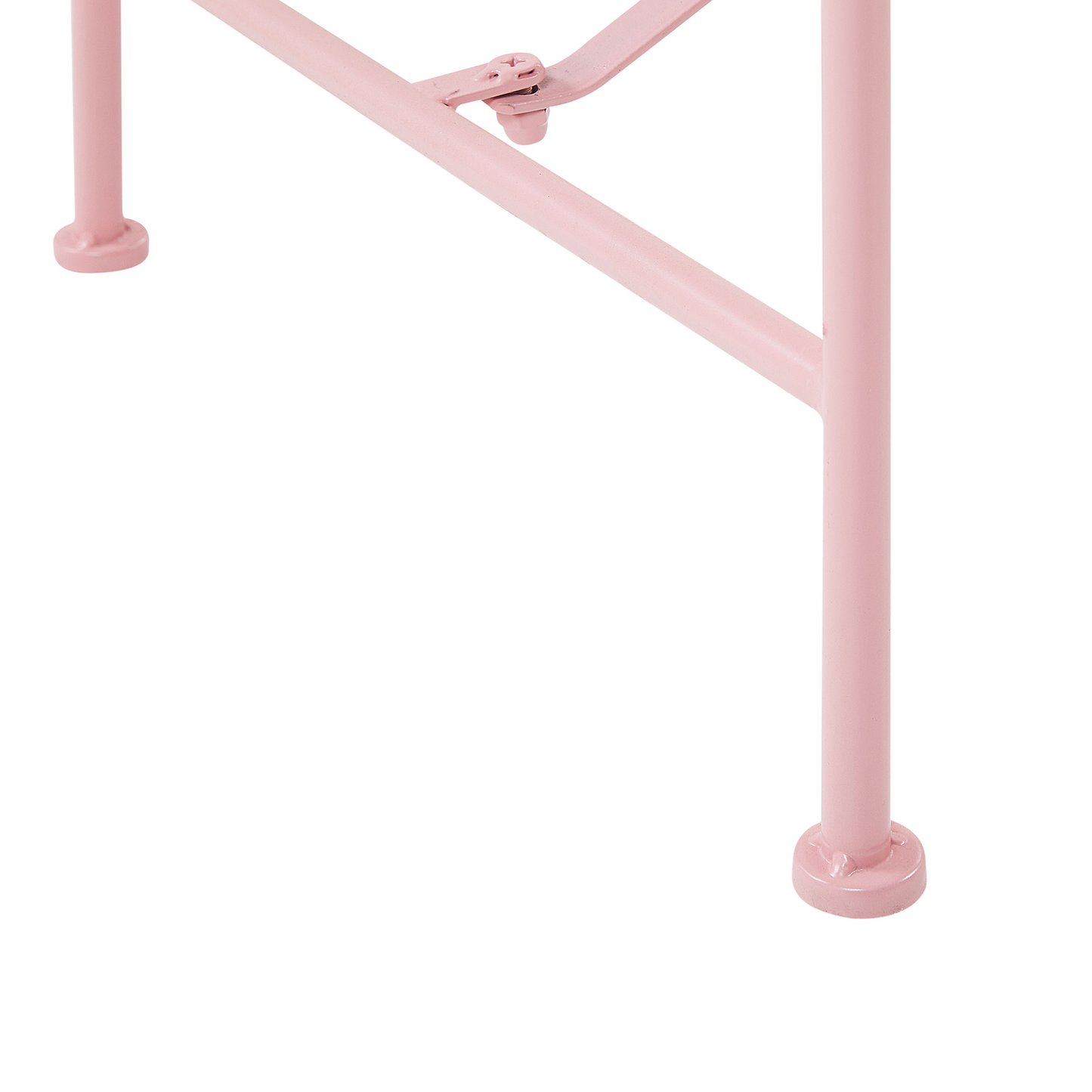 Vintage Outdoor Pink Metal Two Seater Bench With Flared Armrests And Classic Charm