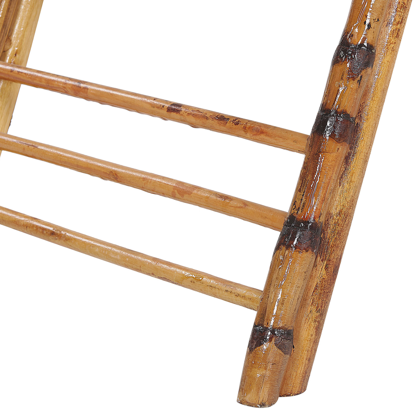 Folding Chairs Set of 4 Light Brown Boho Style