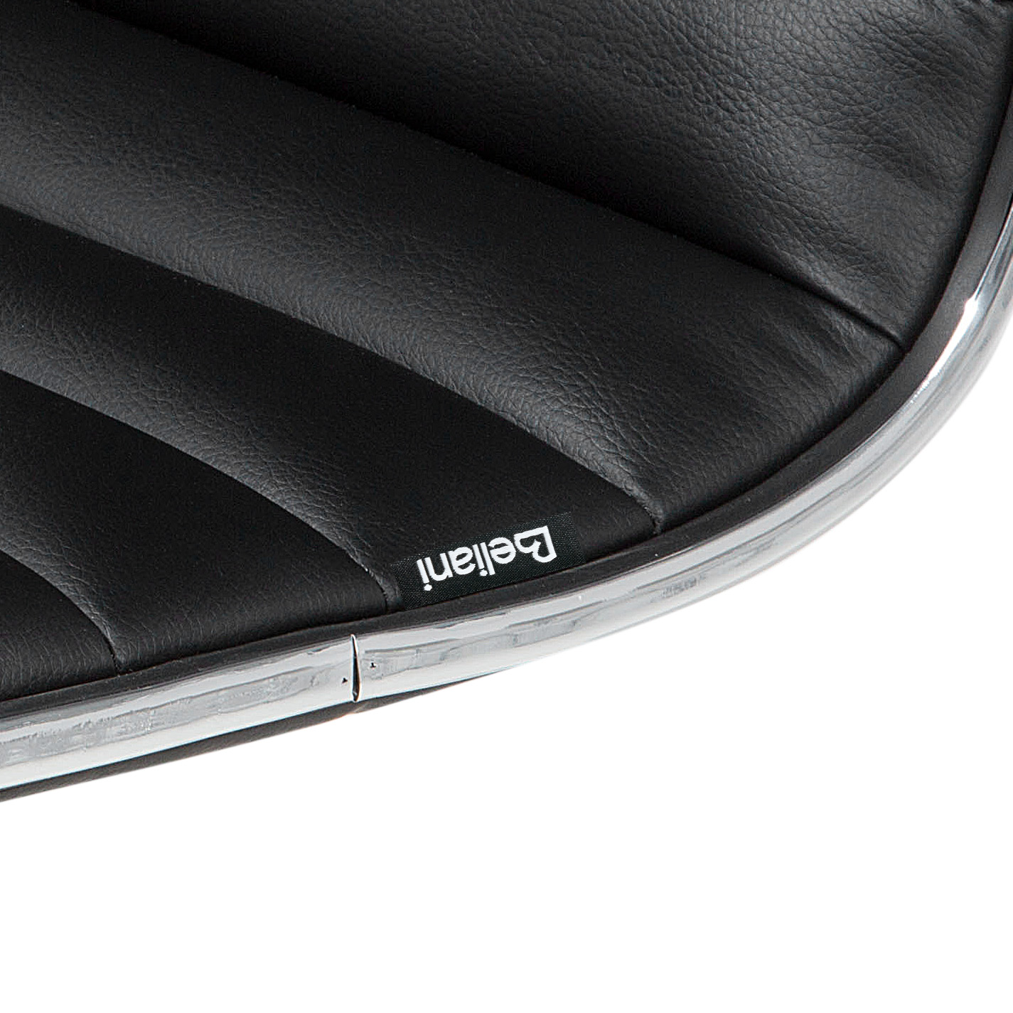 Elara Home Bar Chair Set Of 2 Black Faux Leather Seats With Silver Chrome Frames Counter Height Swivel Adjustable