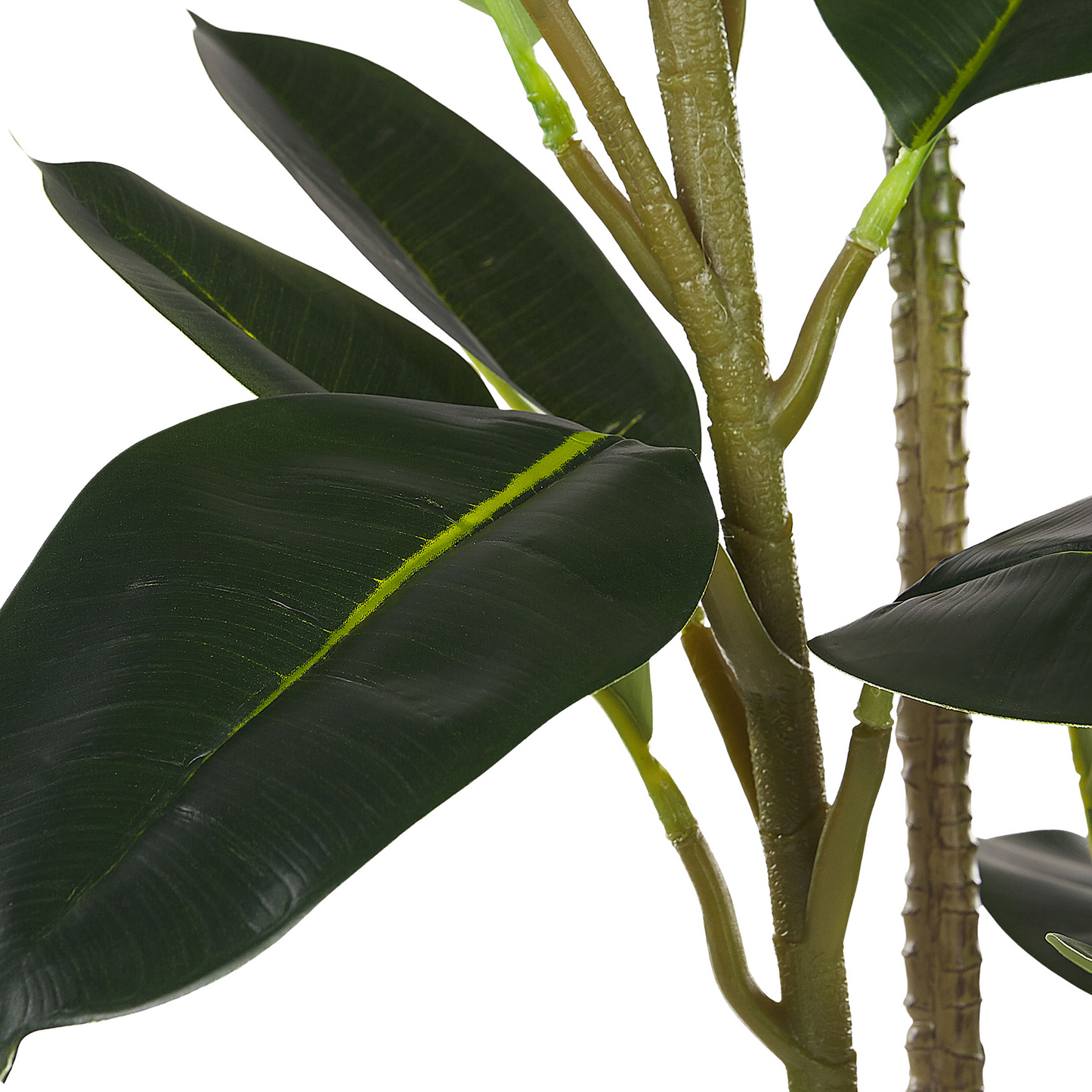 Artificial Potted Oak Tree 134cm Green Black Indoor Decor