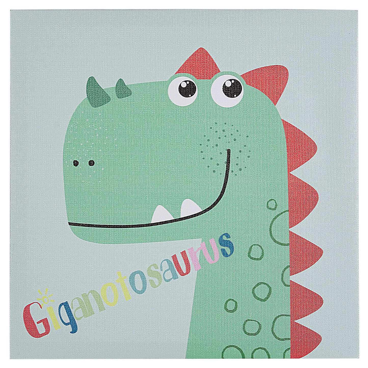 Dino Trio Canvas Prints 30 x 30cm Multicolour Nursery Decor