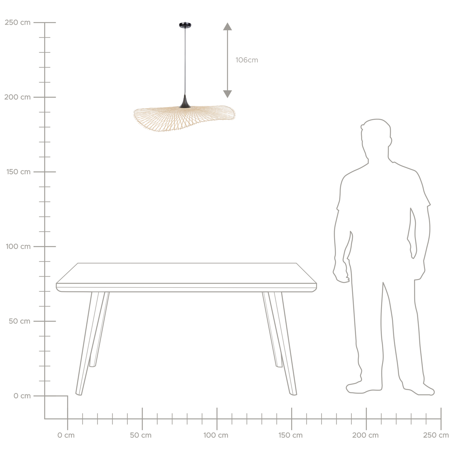 Bamboo Light Brown Pendant Lamp 80cm Oval Shade Modern Hanging Ceiling Light Ambient Glow