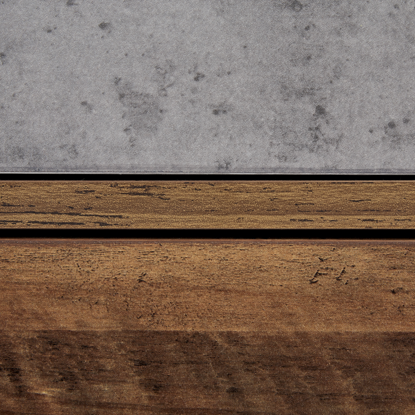 Sideboard Dark Brown Grey Particle Board 3 Drawers