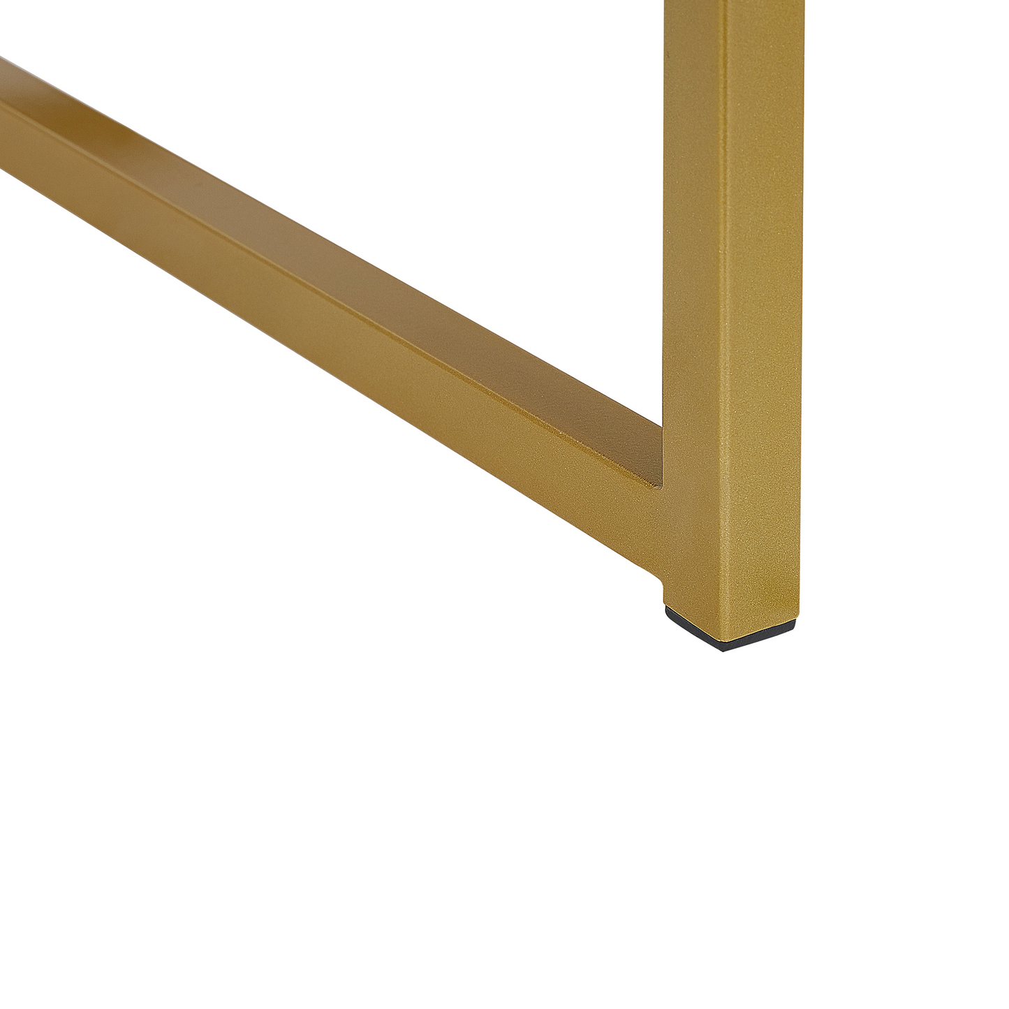 Side Table 40 X 40cm Black With Gold Metal Base Drawer Bedside Nightstand