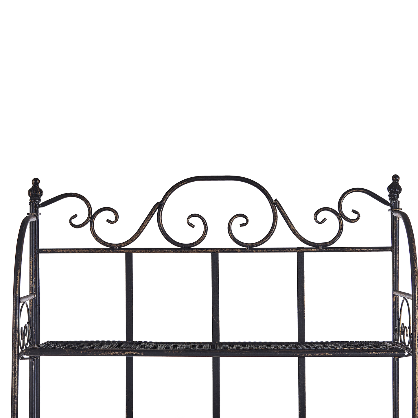 Plant Shelf Metal Black 4 Shelf Freestanding Garden Storage