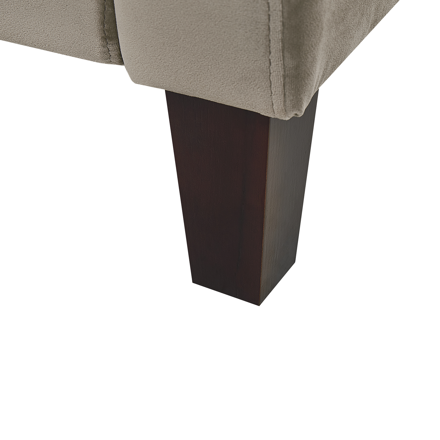 Taupe Velvet Recliner Chair Push-Back Footrest