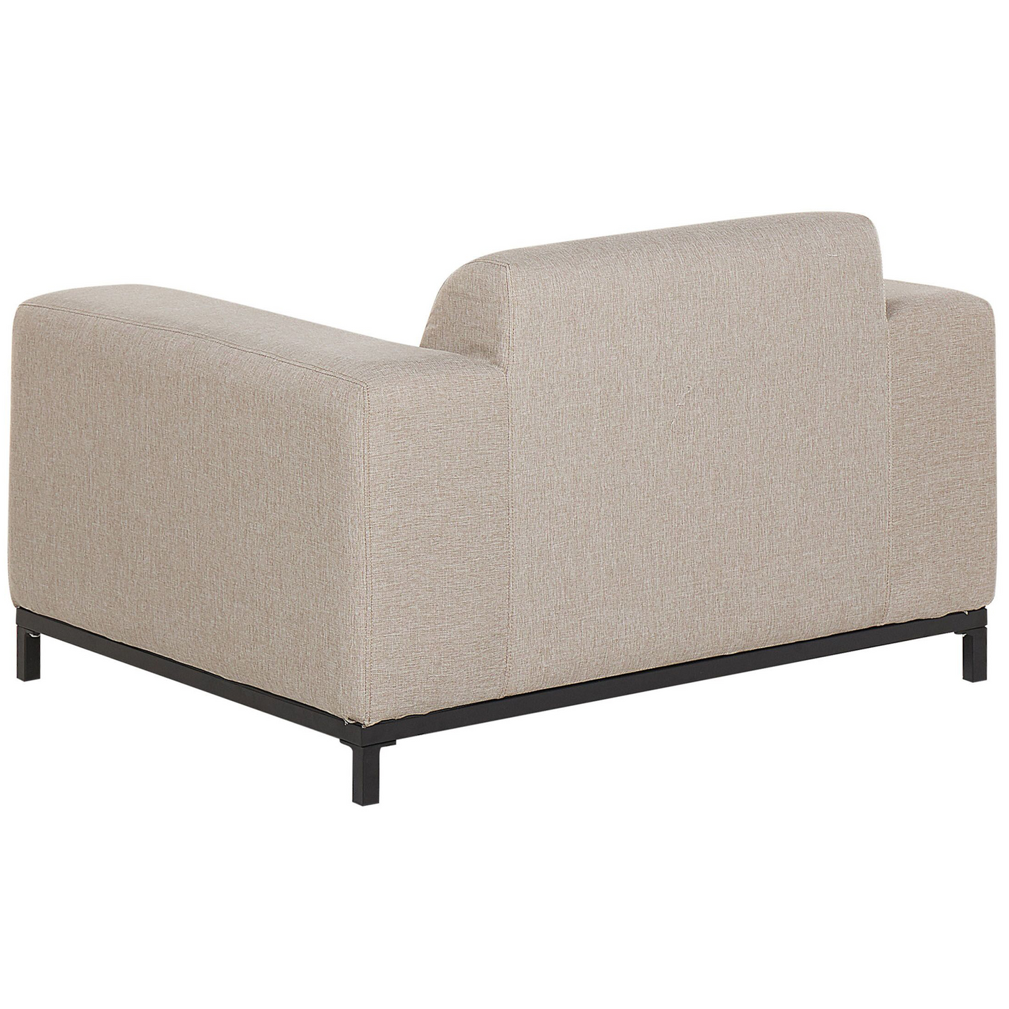 Beige Fabric 5 Seater Outdoor Sofa Set With Ottoman
