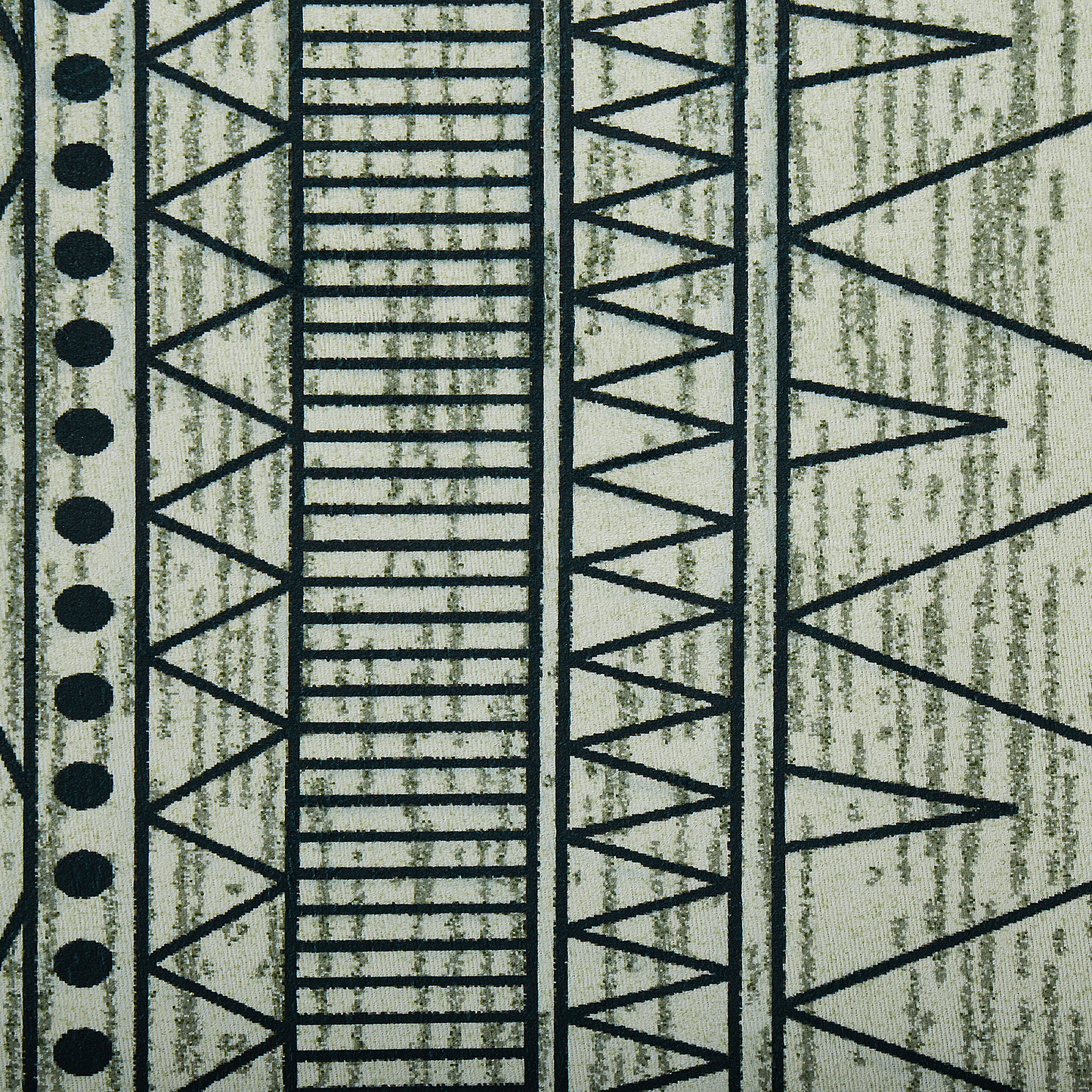 Geometric Rug 80 x 150cm Black Grey Polyester Low Pile