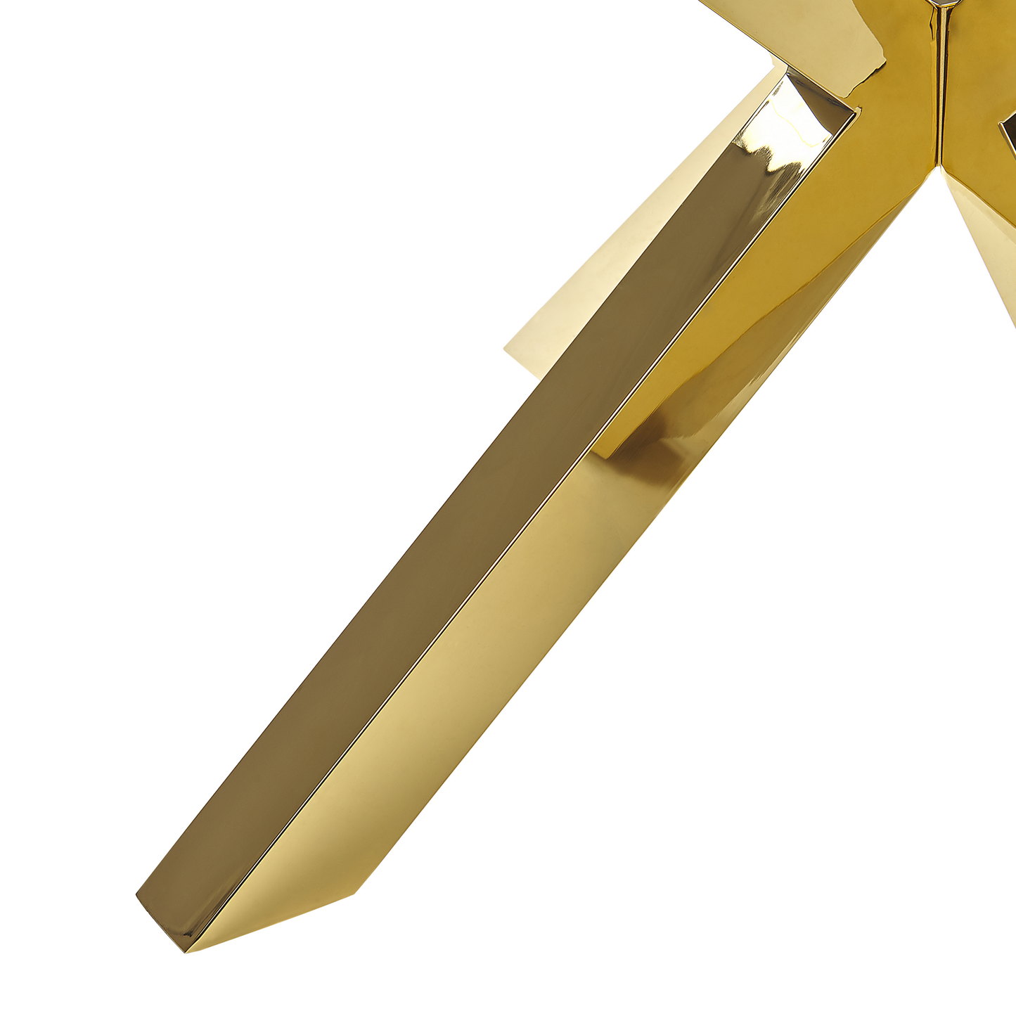 Gold Glass Coffee Table 70 x 70cm With Glossy Metal Legs