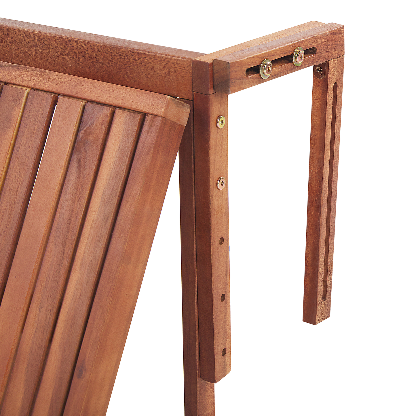 Balcony Hanging Table Dark Brown Acacia Folding 60 x 55cm