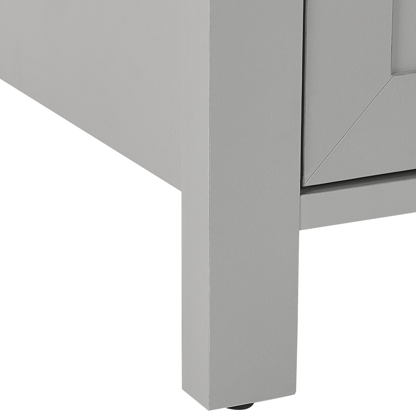 HomeCraft TV Stand Light Grey MDF Up To 54 Inch Rustic Cabinet