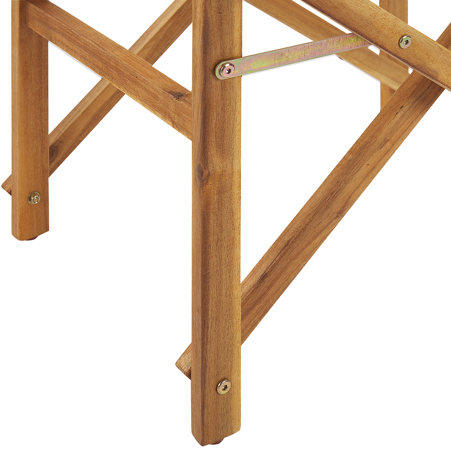 Garden Director's Chairs Set Of 2 Folding Light Brown Fabric