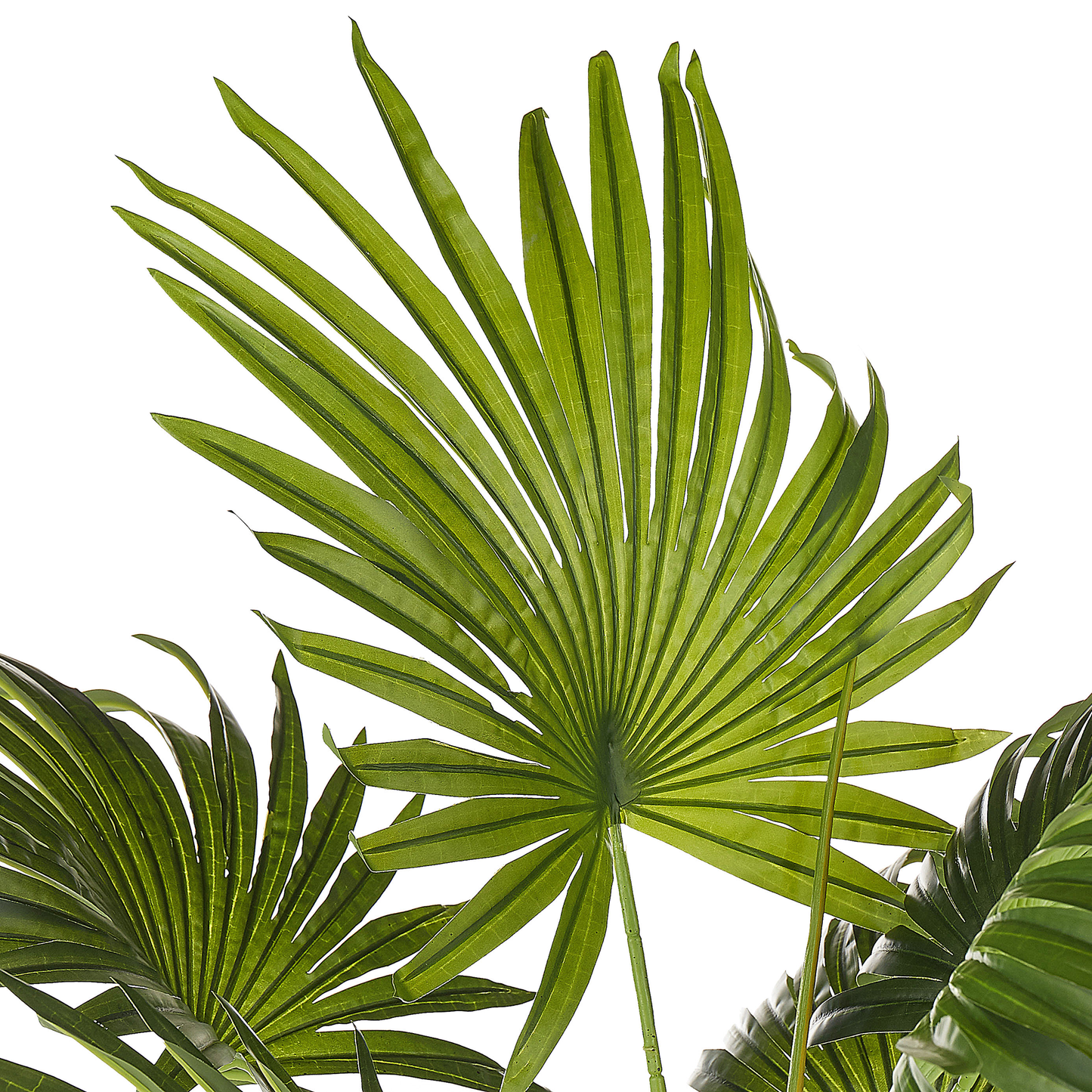 Artificial Potted Fan Palm Plant 100cm Green and Black