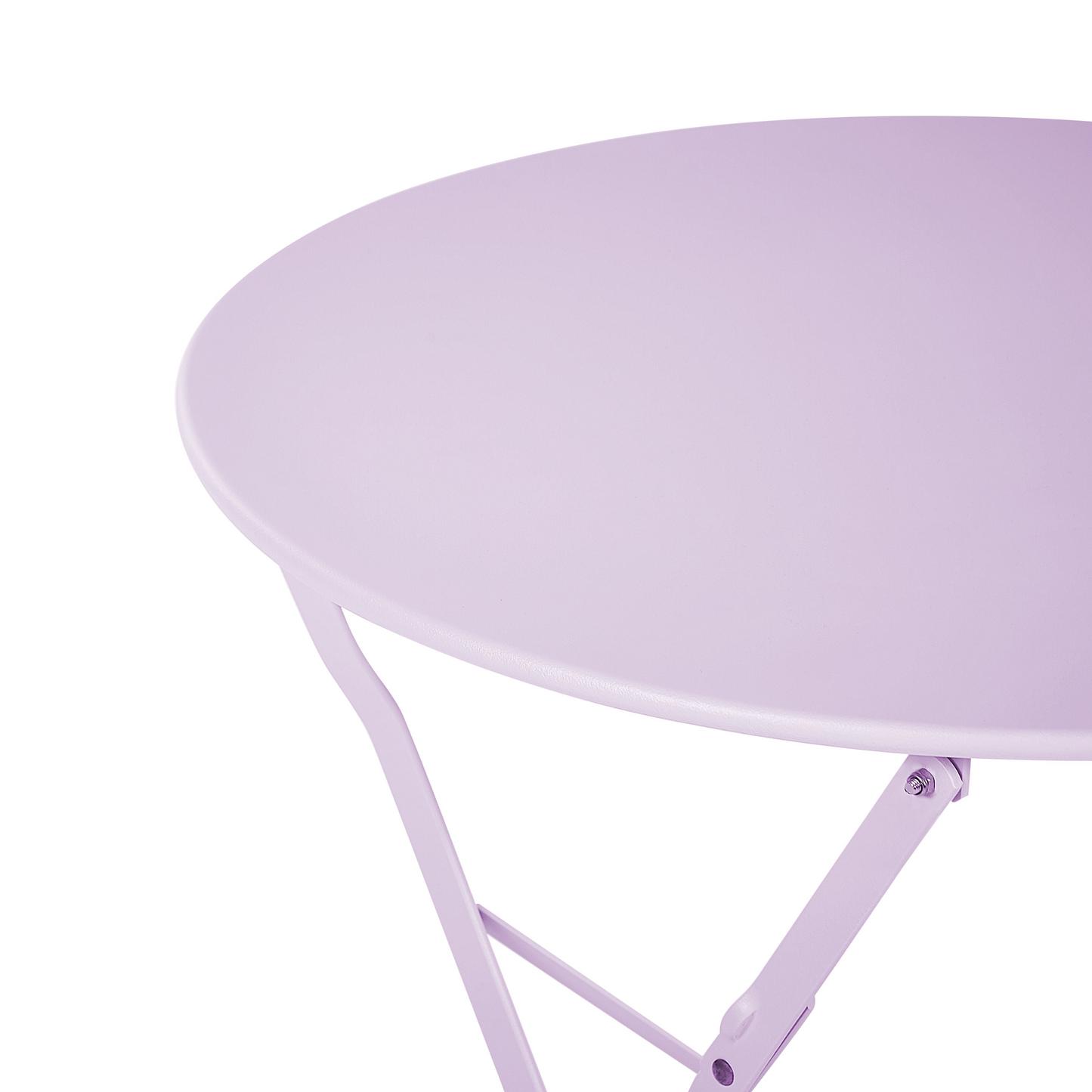 Purple Metal Folding Slatted Seat Back Outdoor Bistro Set