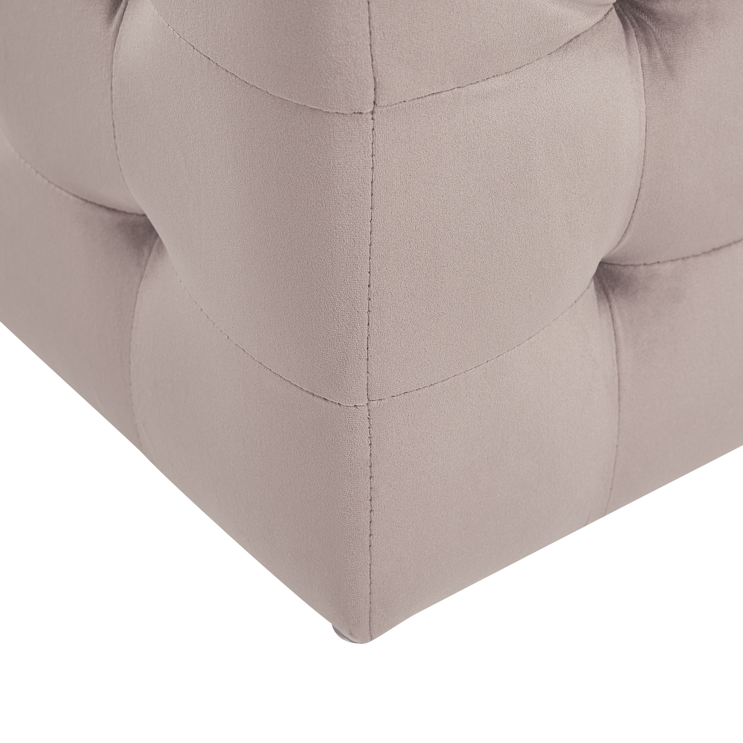 Velvetique Home Pink Velvet Tufted Storage Ottoman Bench With Hinged Lid For Bedroom