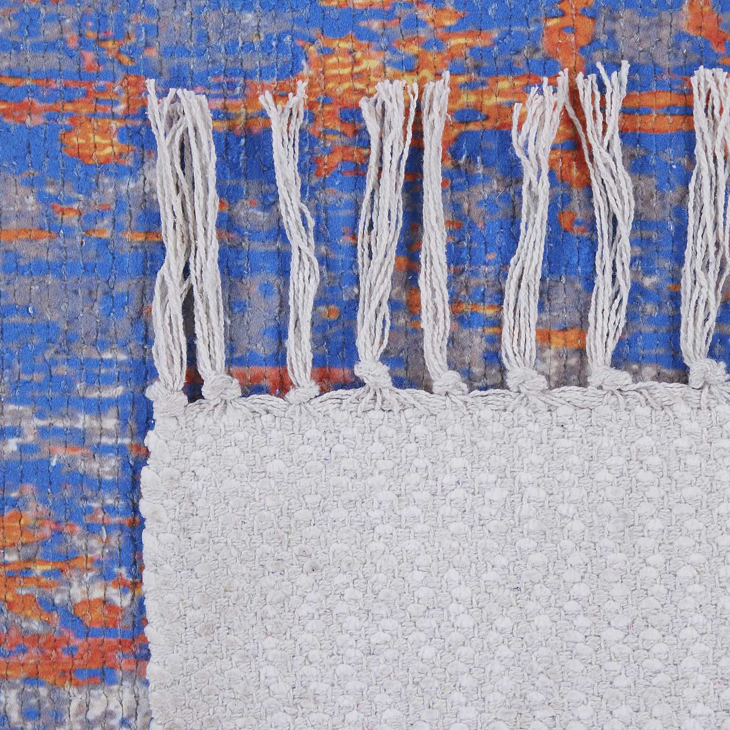 Home Handwoven Multicolour Area Rug 80 x 150cm Abstract Pattern