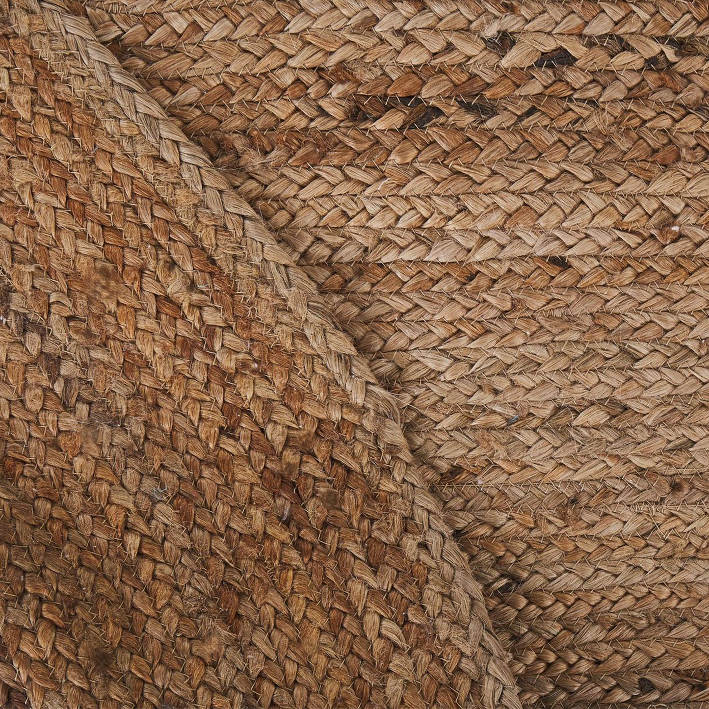 Natural Living Beige Jute Area Rug 100 x 150cm Braided Oval