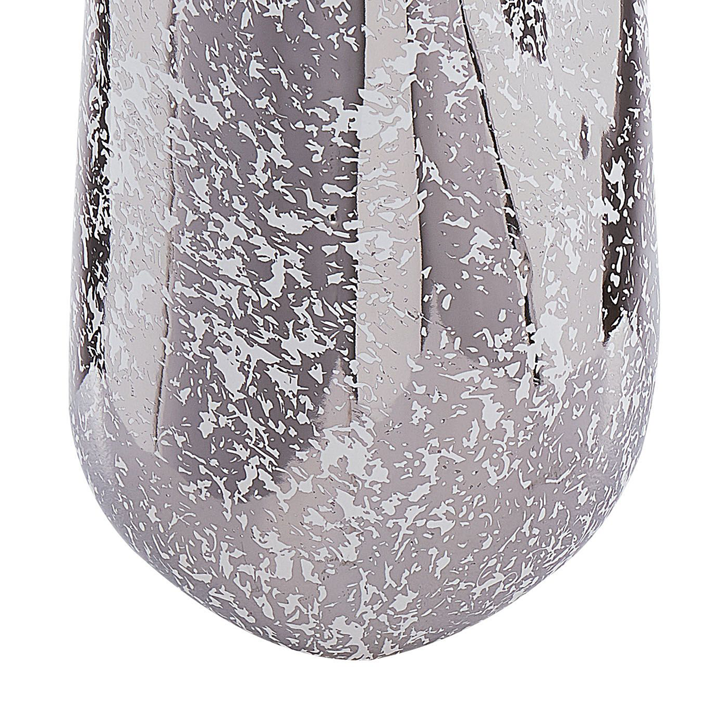 Decorative Vase Silver Stoneware 27cm