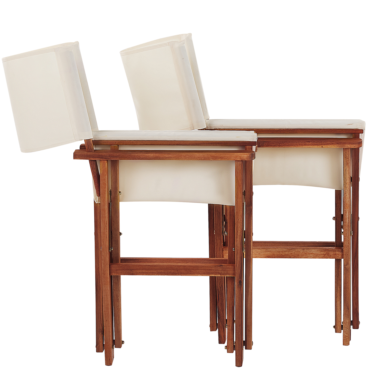 Heritage Garden Director's Chairs Set of 2 Dark Wood Folding